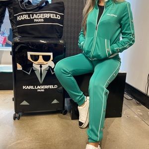 Karl Lagerfeld Paris Roman Green Tracksuit